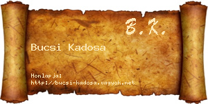 Bucsi Kadosa névjegykártya